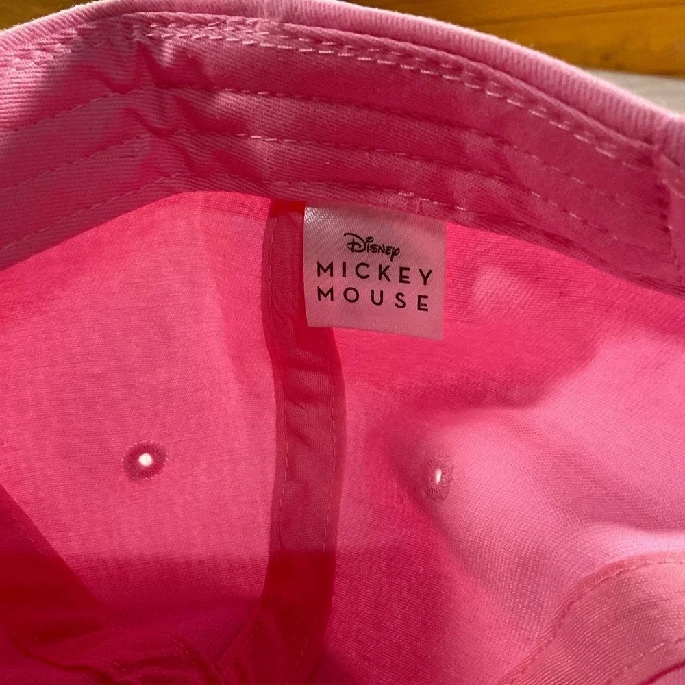 Disney Mickey‎ Mouse Embroidered Cotton Adjustable Dad Hat Baseball Cap Pink OS